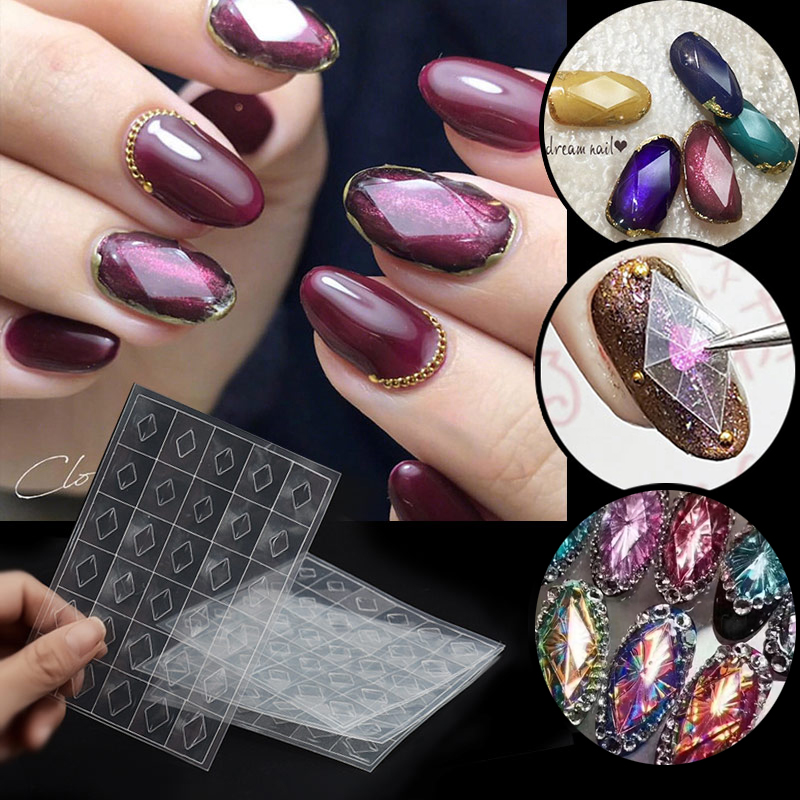 Glitter Vinyl Roll - 1 Sheet Nail Gemstone Stencil Guides