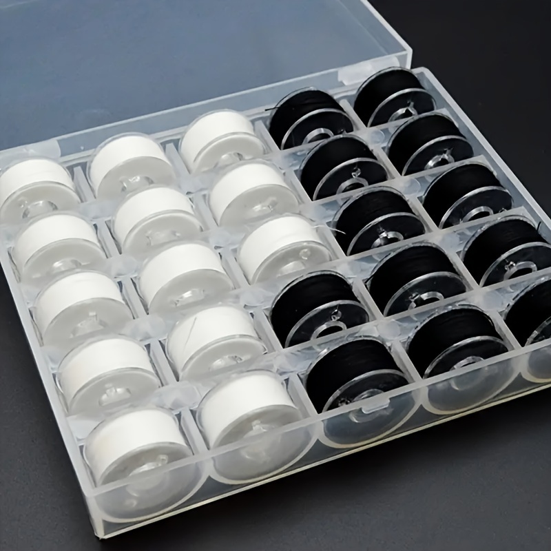 Craft Embellishment Storage - 25/PCS/BOX Wound Sewing Thread , Black