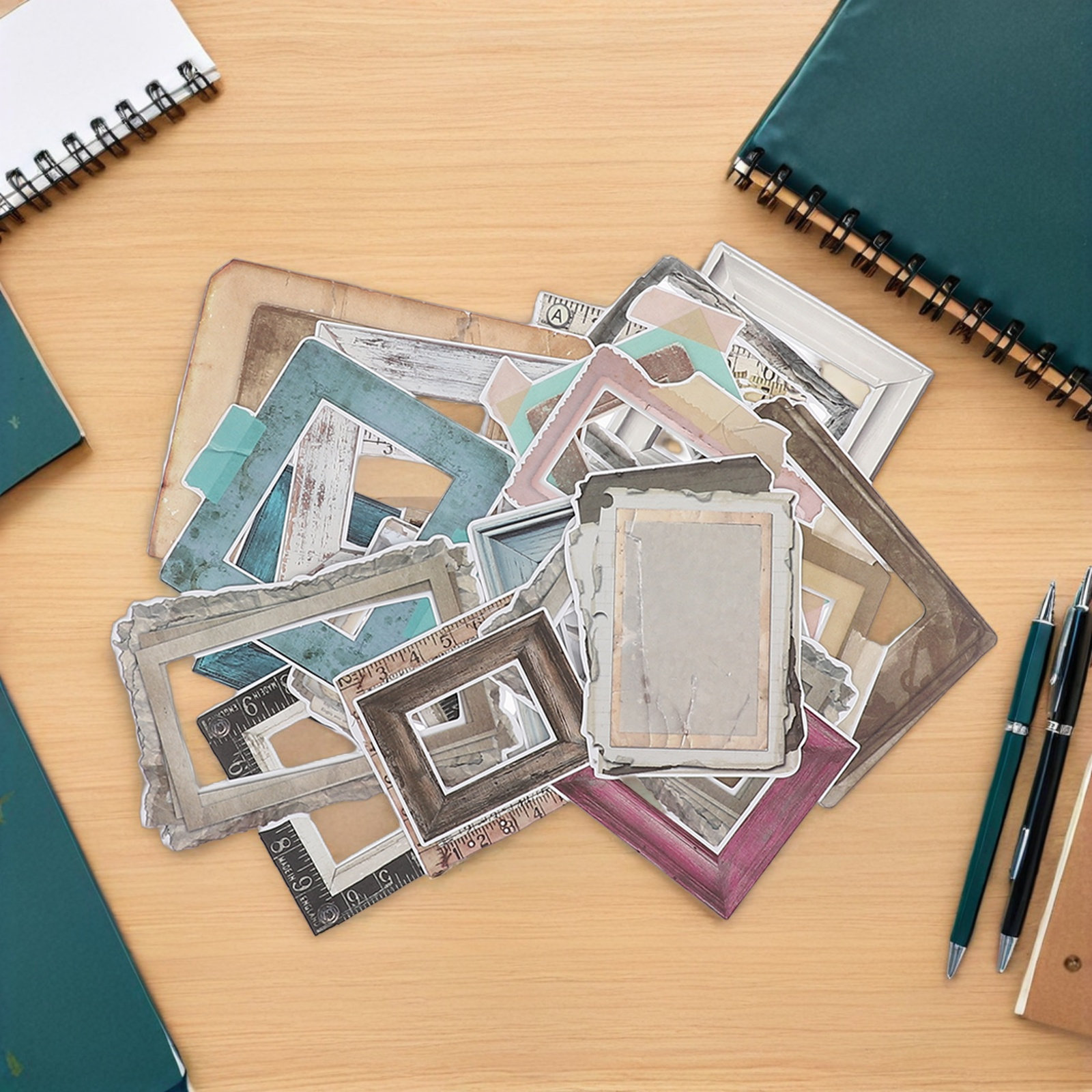 Embellishments For Scrapbooking - 35Pcs Frame Stickers for Scrapbooking Vintage