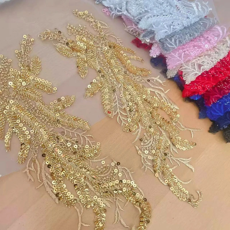 Beaded Sequins 3D Decals Mirro - огляд і ціна Applique Patch Flower