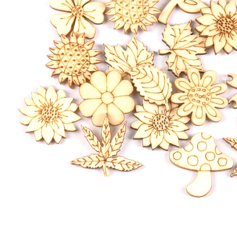 30Pcs 25-30mm Wood DIY Accesso - огляд і ціна Embellishments For Scrapbooking