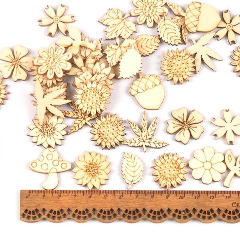 30Pcs 25-30mm Wood DIY Accesso - огляд і ціна Embellishments For Scrapbooking