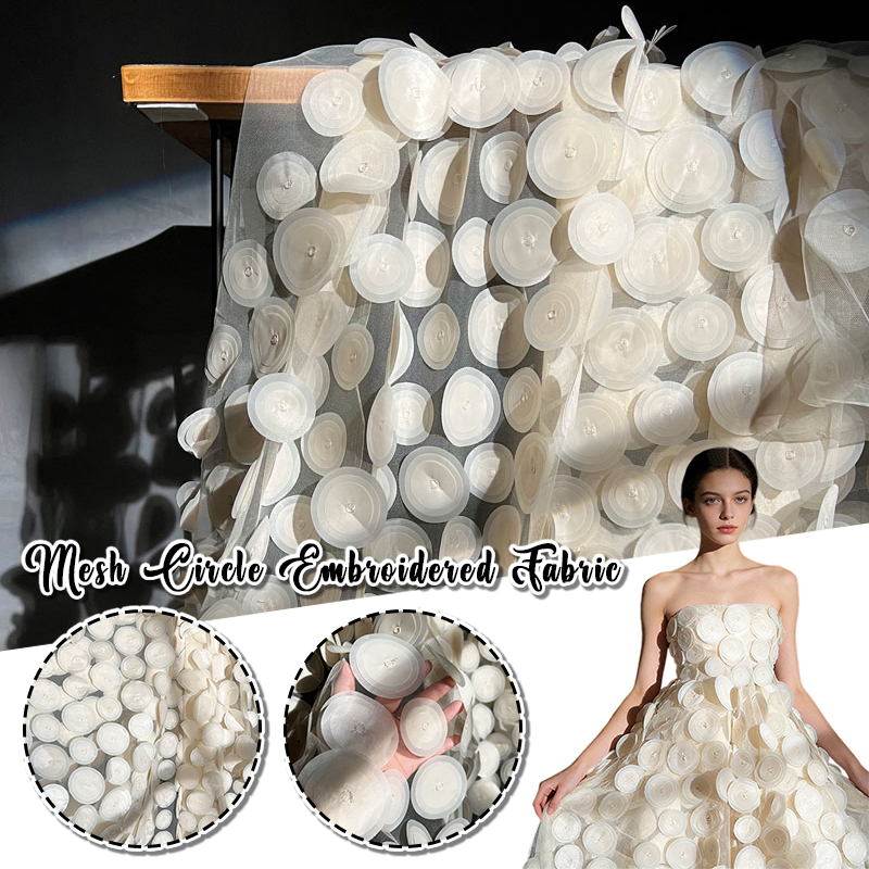 3D Multilayer Circular Cut Per - огляд і ціна Crystal Mesh Fabric