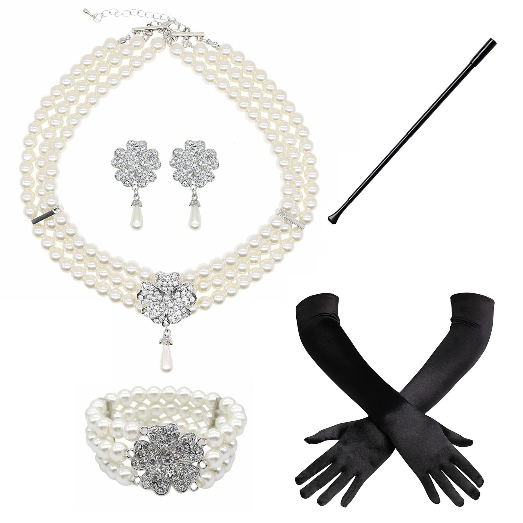 1920s1950s Imitation Pearl Nec - огляд і ціна Pearl Trim Chain