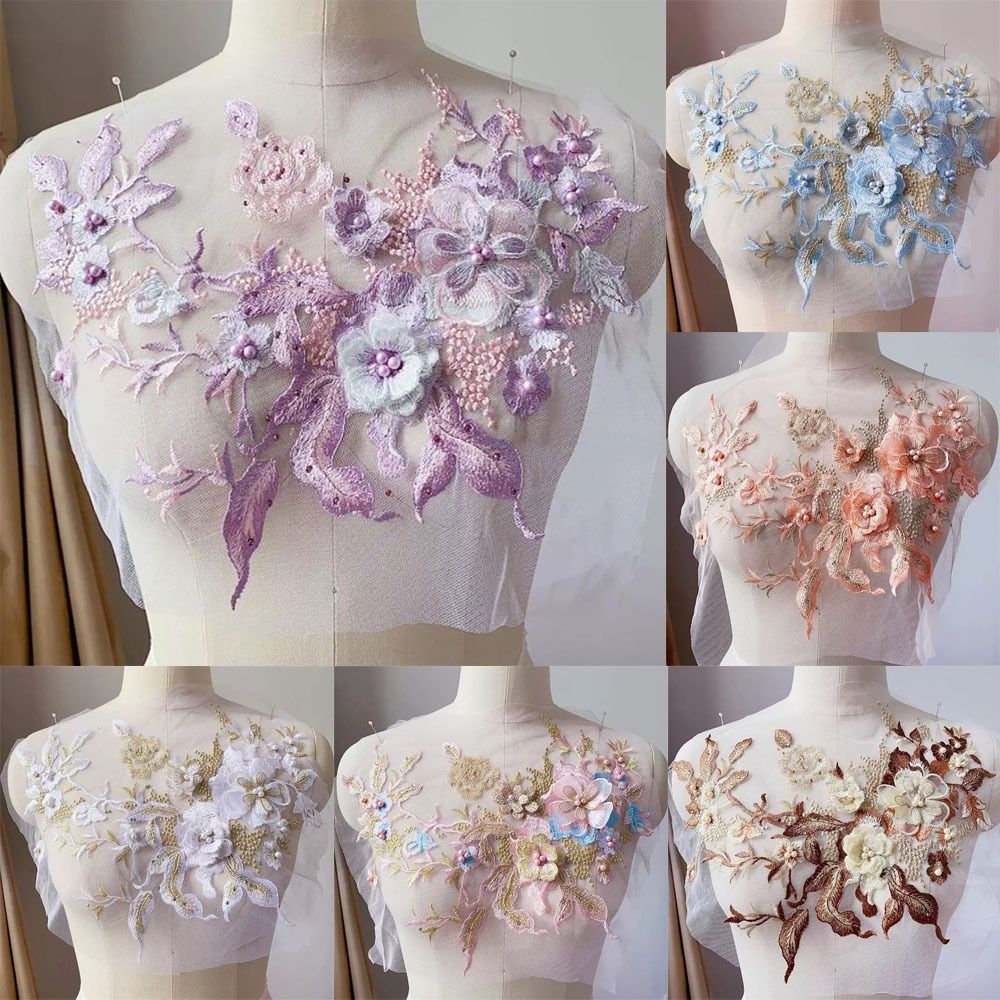 3D Flowers Beaded Lace Fabrics - огляд і ціна Embellishments For Scrapbooking