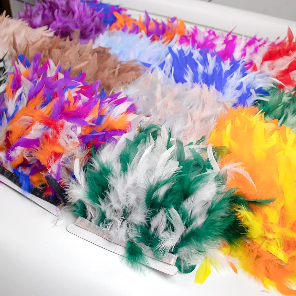 1M 5M 10M Bicolor Turkey Feath - огляд і ціна Feather Trim Marabou