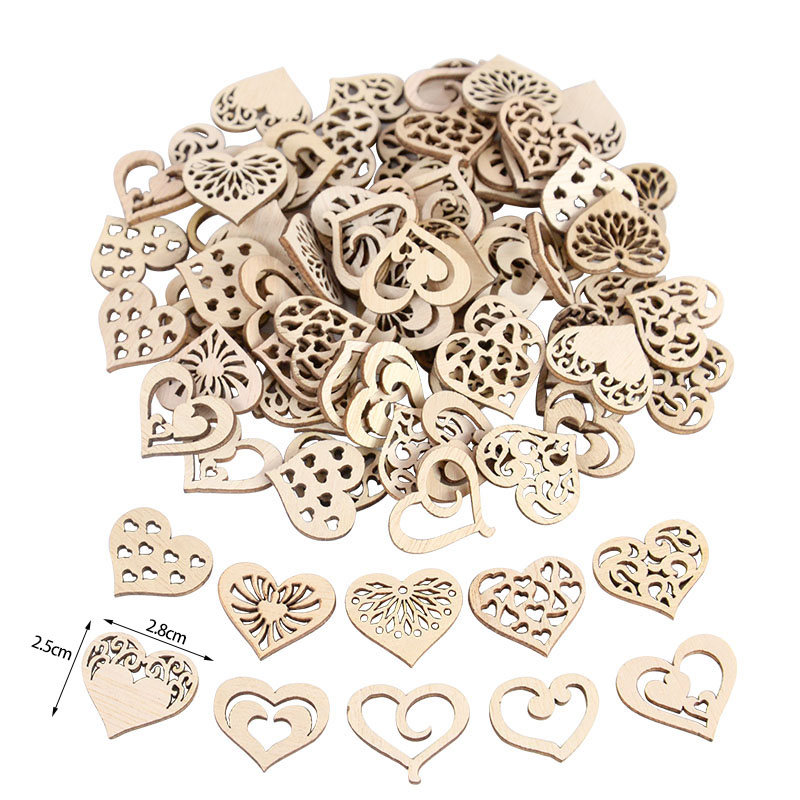 50/100pcs Hollowed Heart Patte - огляд і ціна Embellish Craft