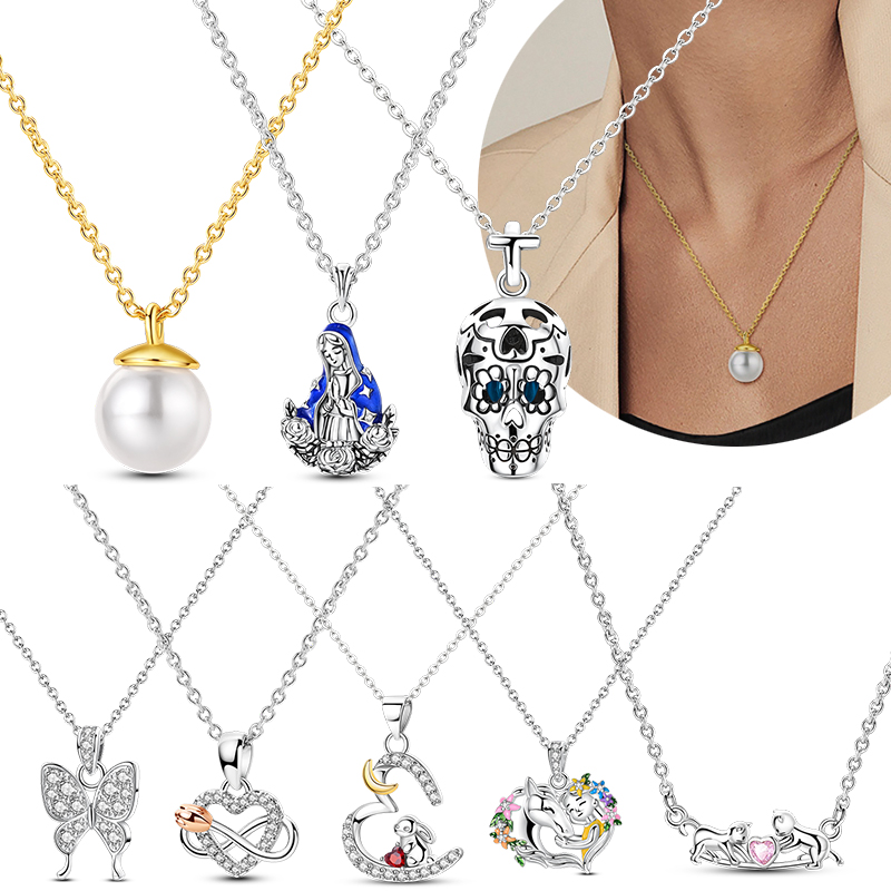 Original 925 Sterling Silver N - огляд і ціна Pearl Trim Chain
