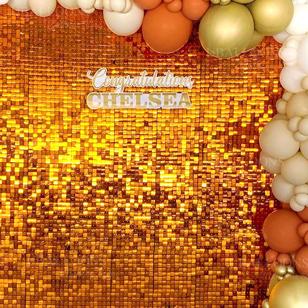 Bright Orange Shimmer Wall Bac - огляд і ціна Sequin Fabric Panel