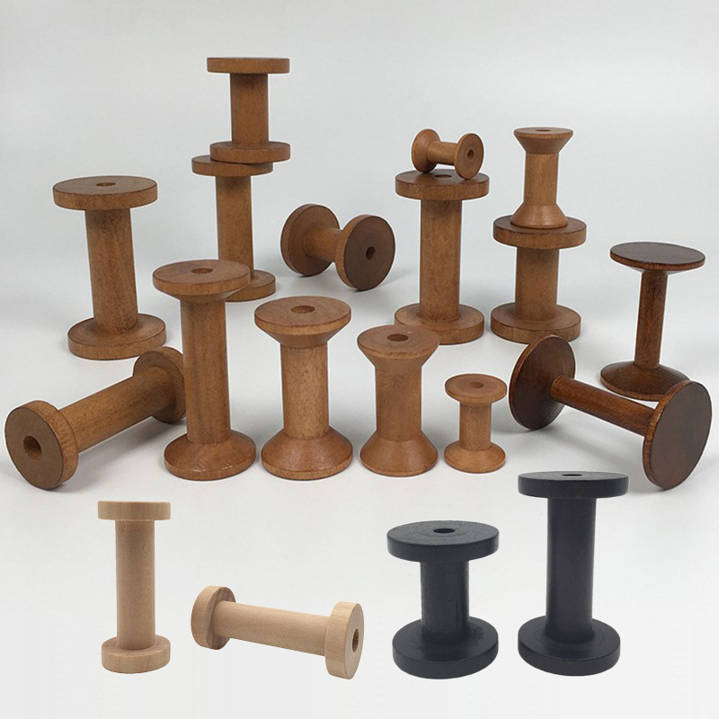 10Pcs/Set Vintage Natural Wood - огляд і ціна Organza Ribbon Spool