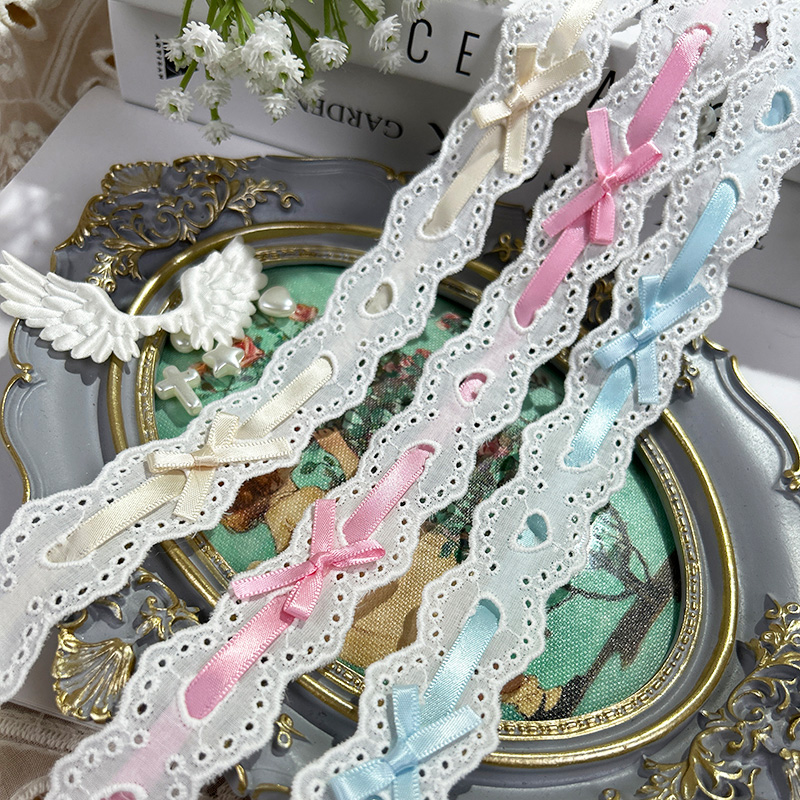 1yard Bow Pleated Lace Lolita  - огляд і ціна Lace Ribbon Trim