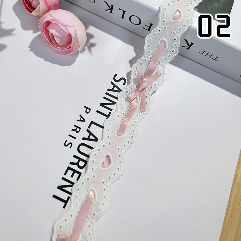 1yard Bow Pleated Lace Lolita  - огляд і ціна Lace Ribbon Trim