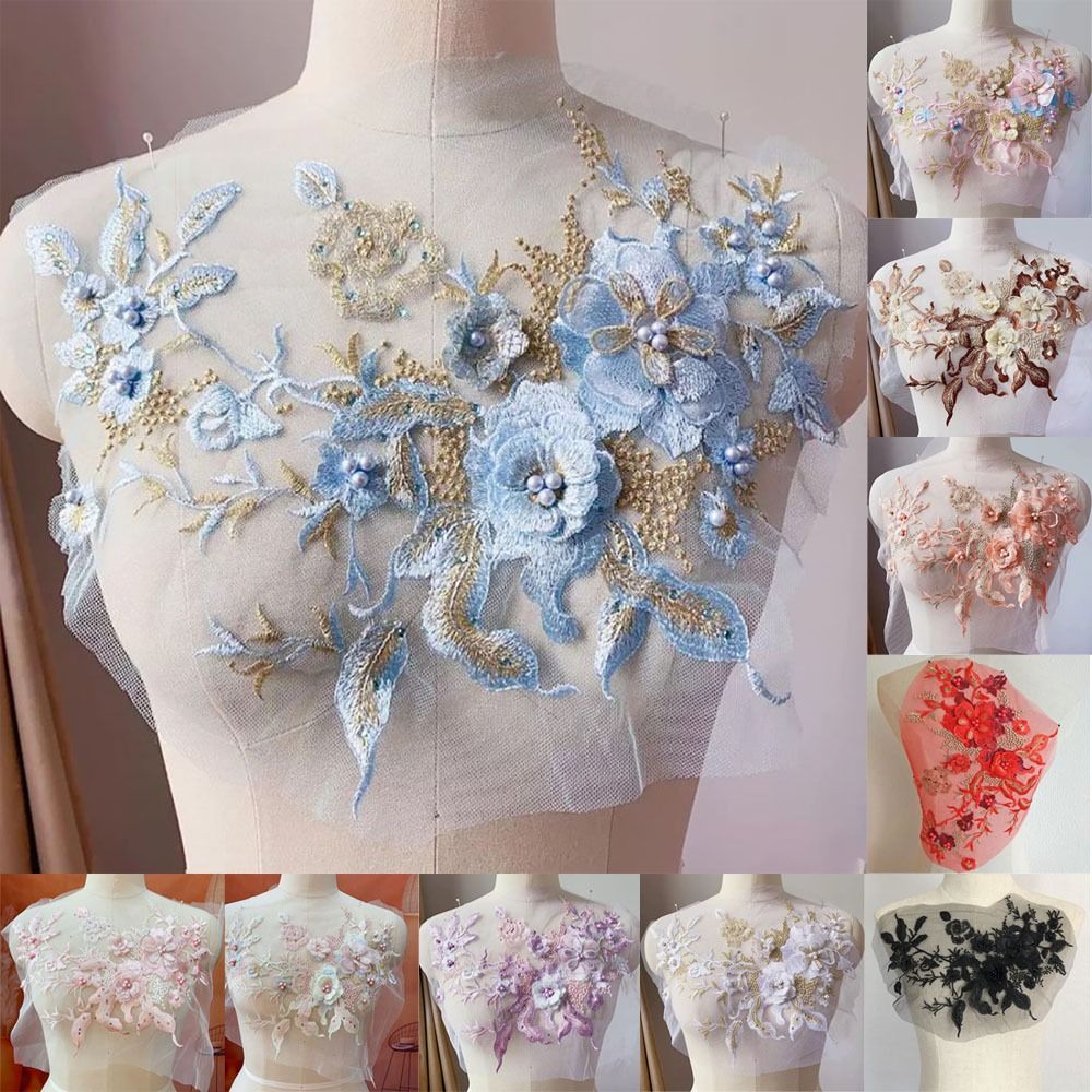 3D Flowers Beaded Lace Fabrics - огляд і ціна Embellishments For Scrapbooking