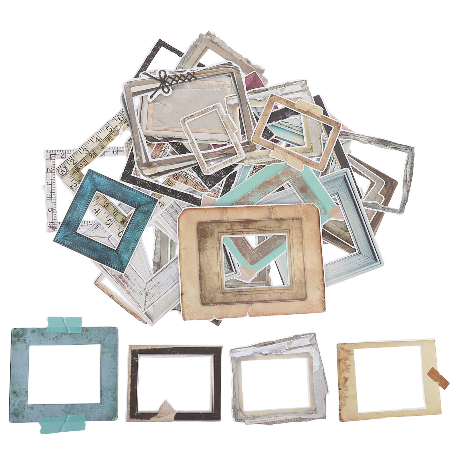 35Pcs Frame Stickers for Scrap - огляд і ціна Embellishments For Scrapbooking