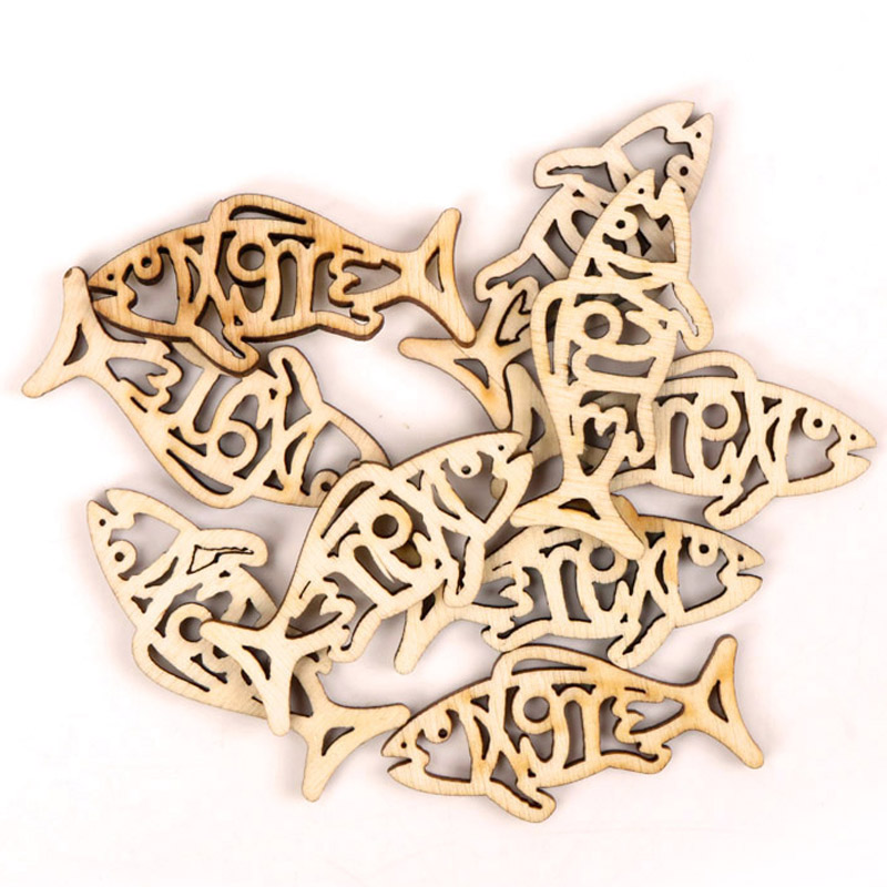 Wooden Cute Fish Shape Arts Pa - огляд і ціна Embellishments For Scrapbooking
