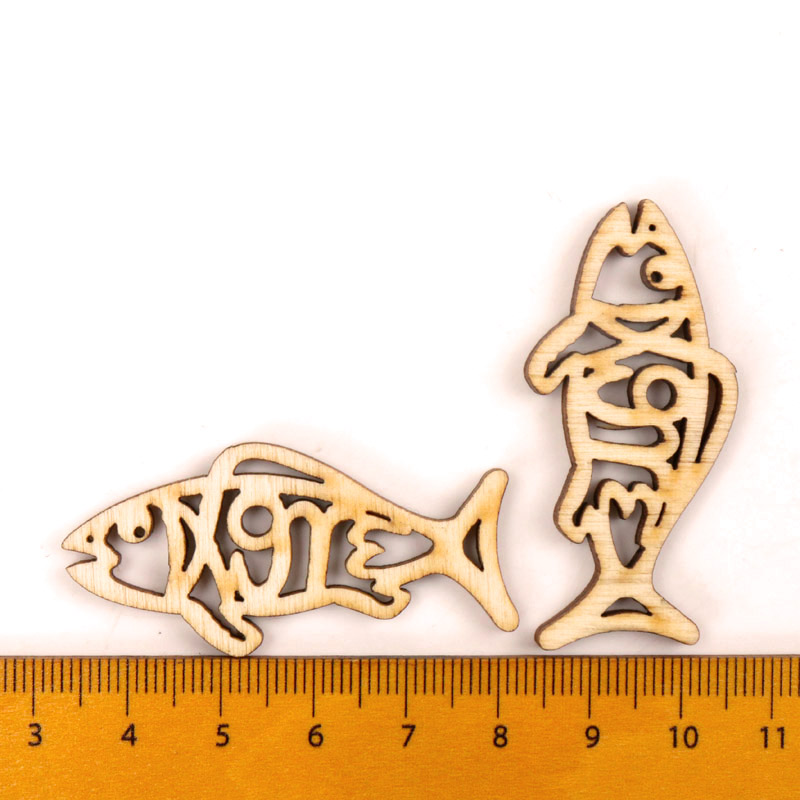 Wooden Cute Fish Shape Arts Pa - огляд і ціна Embellishments For Scrapbooking