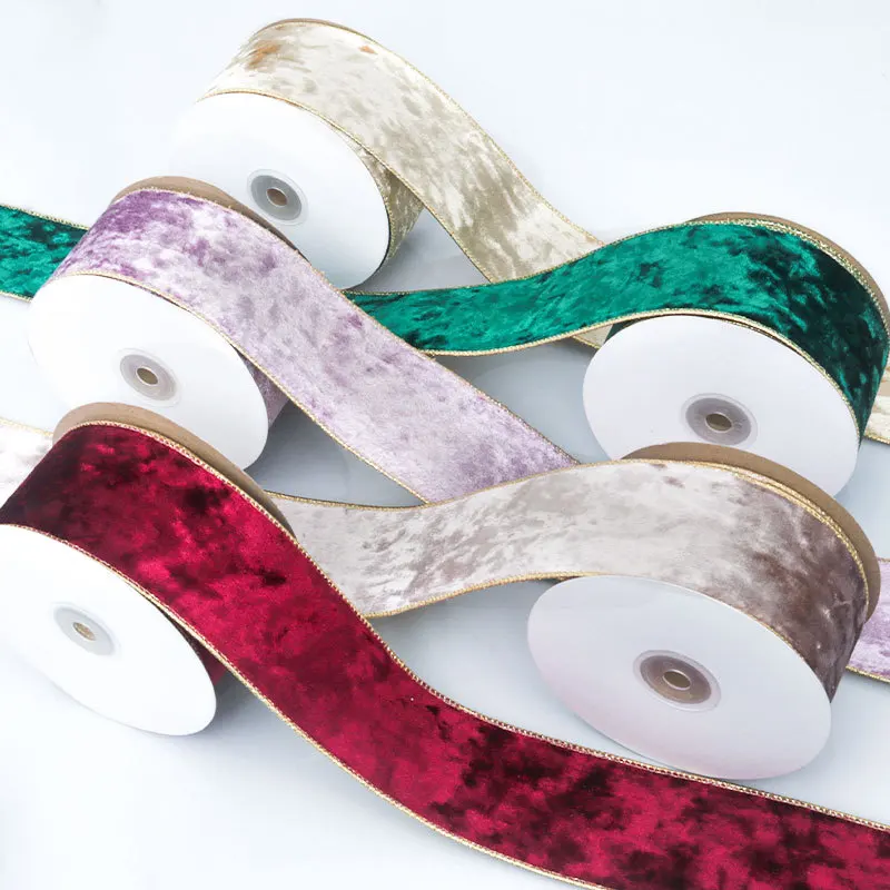50MM Wired Edge Reversible Vel - огляд і ціна Velvet Ribbon Roll