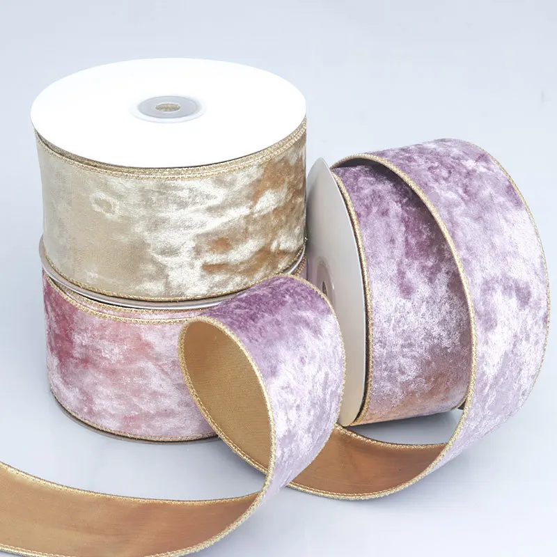 50MM Wired Edge Reversible Vel - огляд і ціна Velvet Ribbon Roll