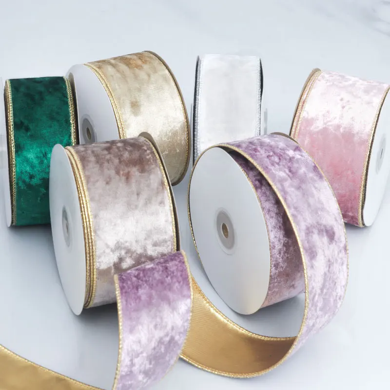 50MM Wired Edge Reversible Vel - огляд і ціна Velvet Ribbon Roll