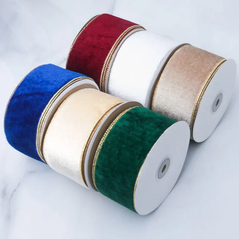 50MM Wired Edge Reversible Vel - огляд і ціна Velvet Ribbon Roll