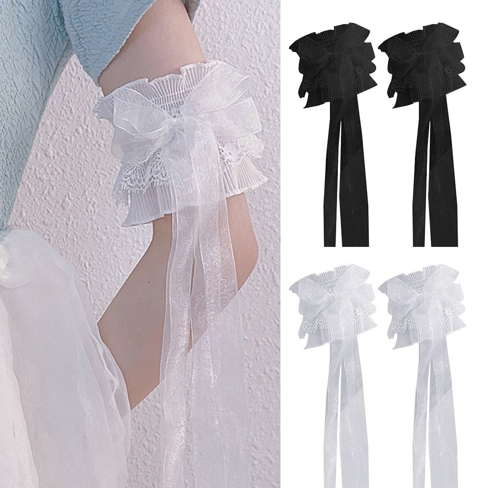 Arm Warmers Bowknot Arm Sleeve - огляд і ціна Lace Ribbon Trim
