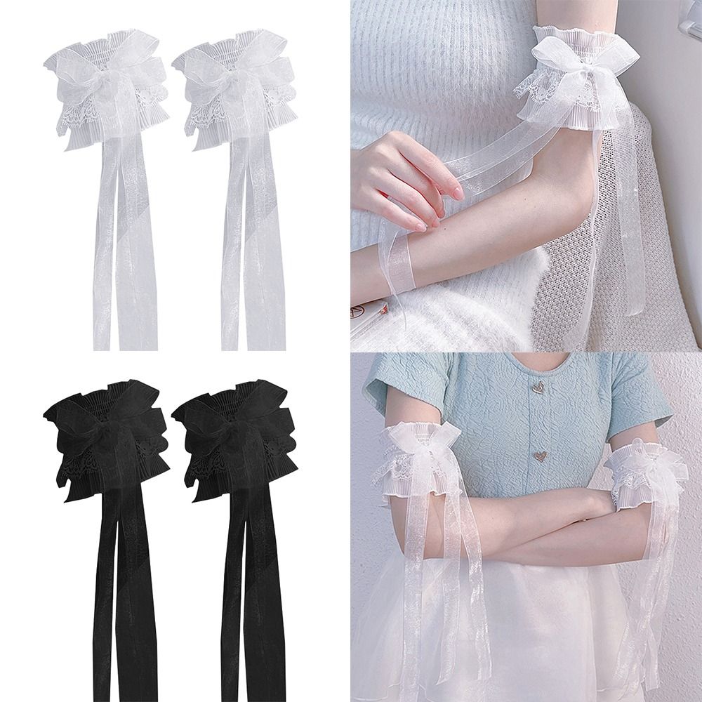 Arm Warmers Bowknot Arm Sleeve - огляд і ціна Lace Ribbon Trim