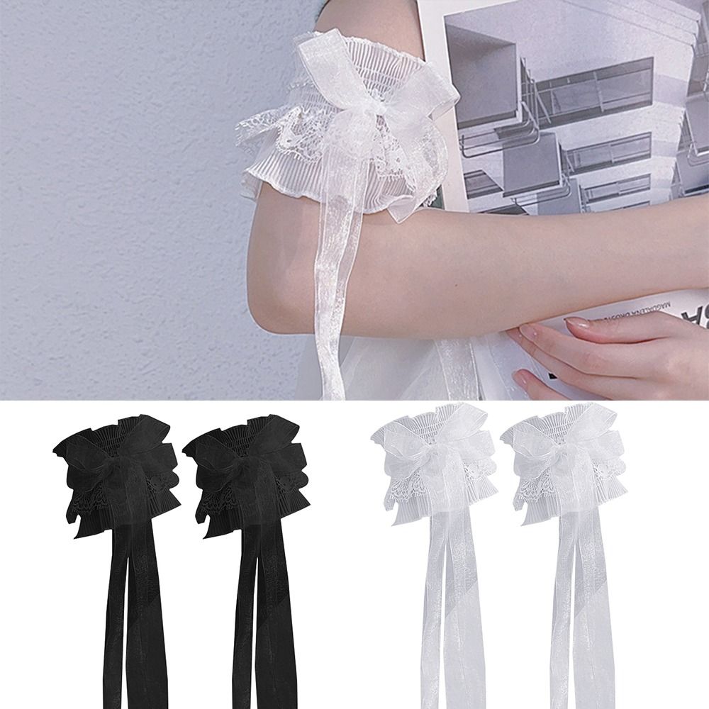 Arm Warmers Bowknot Arm Sleeve - огляд і ціна Lace Ribbon Trim