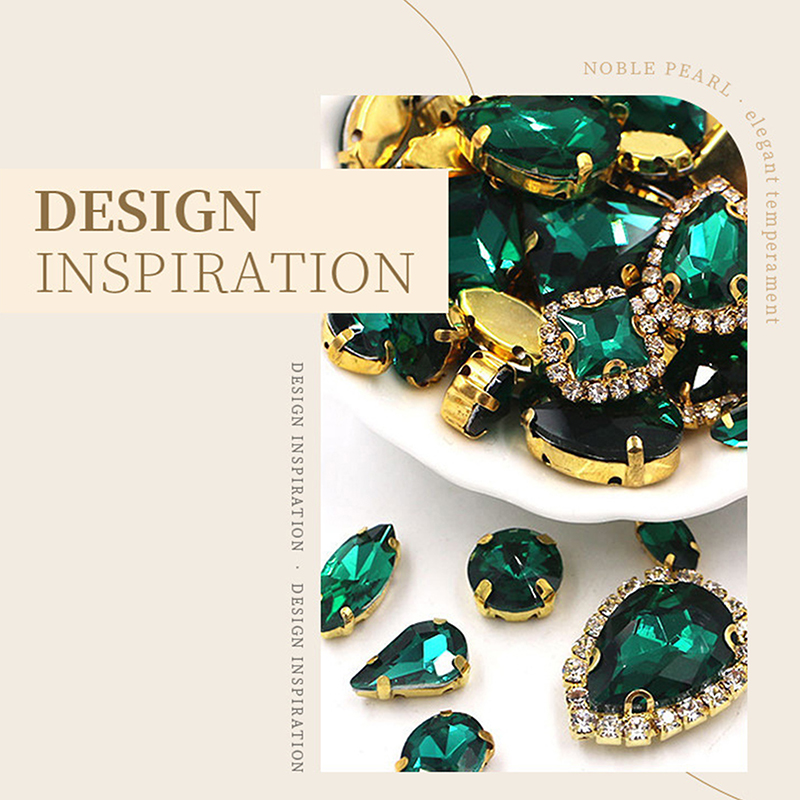 50Pcs 24 Color Mixed Shape Gla - огляд і ціна Sew On Rhinestone