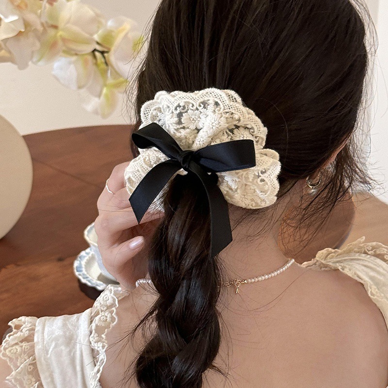 French retro double layered bo - огляд і ціна Lace Ribbon Trim
