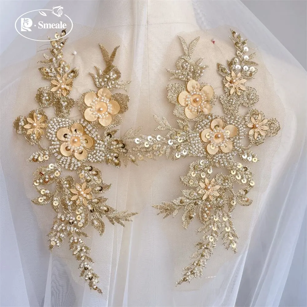 2PCS/1Pair New 12 Colors Sequi - огляд і ціна Applique Patch Flower