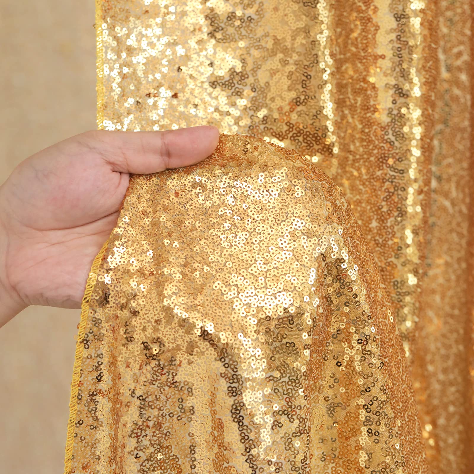 2PCS Gold Sequin Party Backdro - огляд і ціна Sequin Fabric Panel