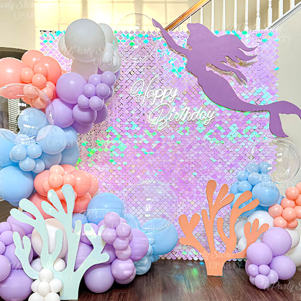 12pcs Mermaid Sequins Wall Pan - огляд і ціна Sequin Fabric Panel