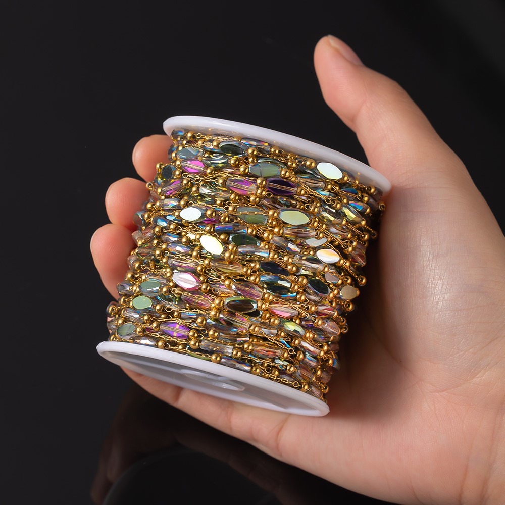 1Meter Stainless Steel Gold Be - огляд і ціна Pearl Trim Chain