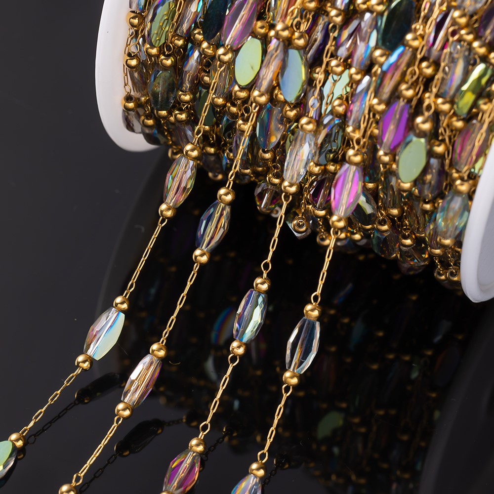 1Meter Stainless Steel Gold Be - огляд і ціна Pearl Trim Chain