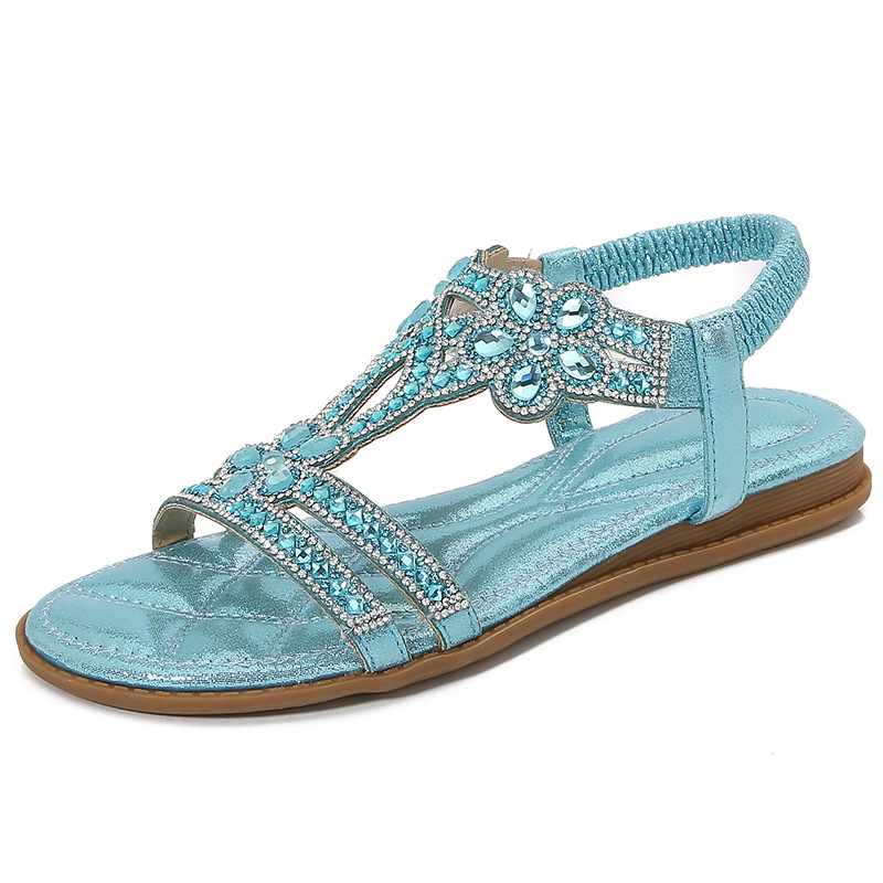 Big Size Openwork Sandals Bohe - огляд і ціна Sew On Rhinestone