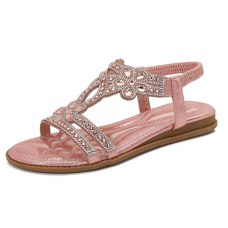 Big Size Openwork Sandals Bohe - огляд і ціна Sew On Rhinestone