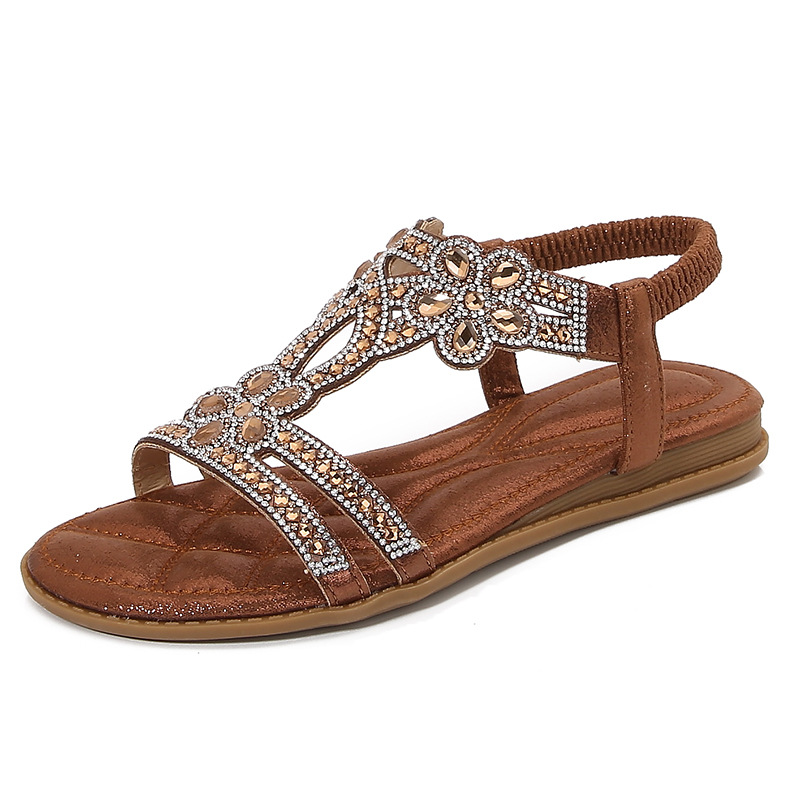 Big Size Openwork Sandals Bohe - огляд і ціна Sew On Rhinestone