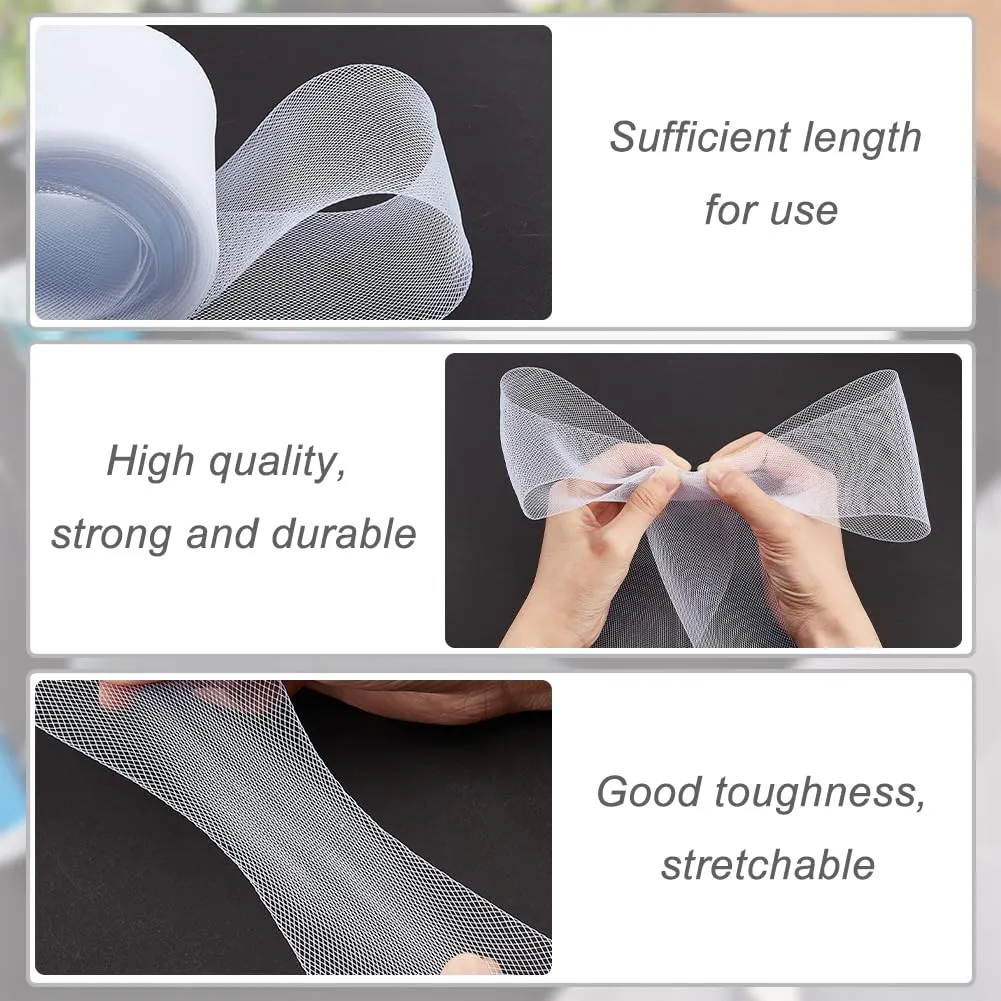 1-10cm Flat Plain Hard Stiff R - огляд і ціна Crystal Mesh Fabric