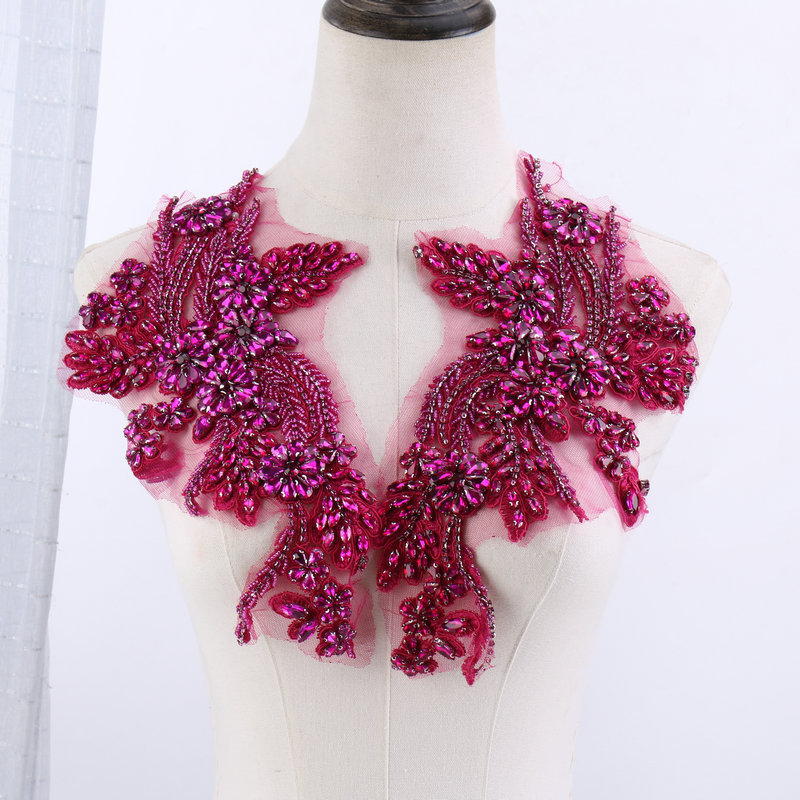 Beaded floral appliqués, hand- - огляд і ціна Sew On Rhinestone