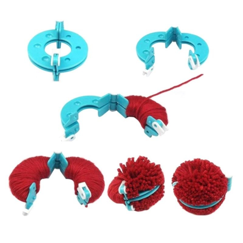 L43A 4Pcs DIY Wool Yarn Knitti - огляд і ціна Pom Pom Maker Tool